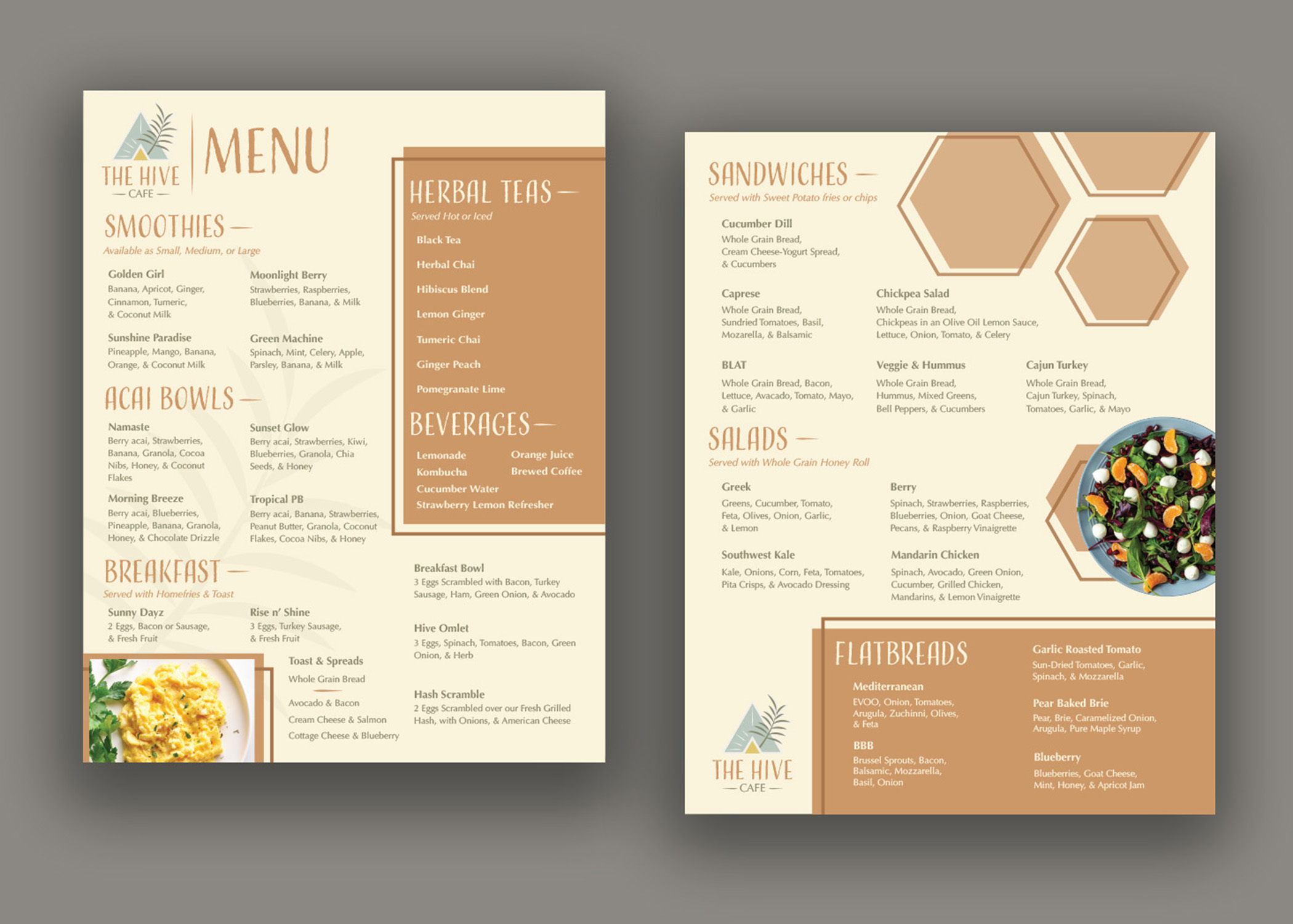 wellness retreat menu design